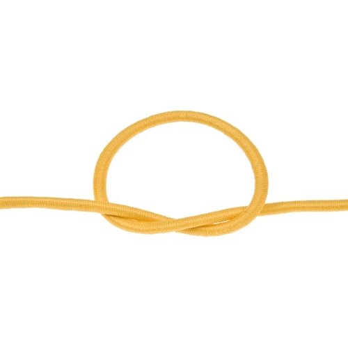 Cordon rond elastique jaune foncé ø 2mm souple - coupe au mètre