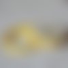 Ruban de satin 6 mm - jaune pois blanc - coupe au mètre