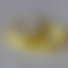 Ruban de satin 12 mm - jaune pois noir - coupe au mètre