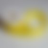 Ruban de satin 25 mm - jaune pois noir - coupe au mètre