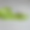 Ruban de satin 25 mm - vert anis pois blanc - coupe au mètre