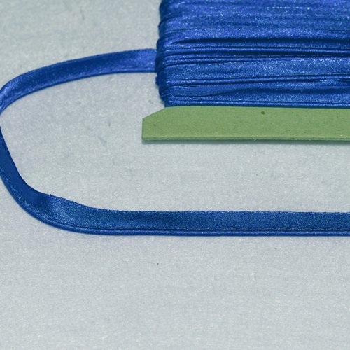 Passepoil satin - 11 mm -  bleu royal, au mètre