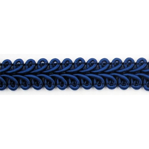 Ruban galon bleu 10mm pour finition haute couture non elastique au mètre 