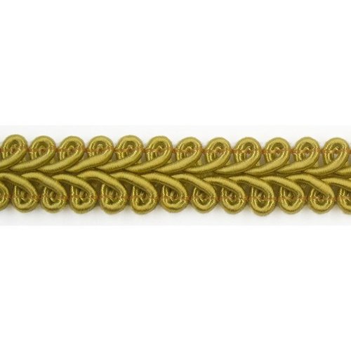 Ruban galon bronze doré 10mm pour finition haute couture non