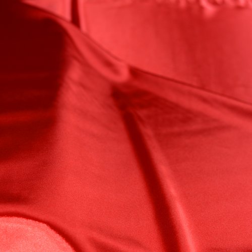 Tissu satin elastique rouge, coupe par 50 cms