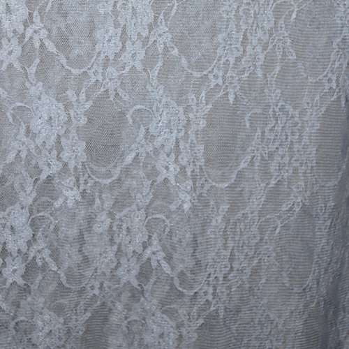 Tissu dentelle elastique gris polyester elasthanne - coupe par 50 cms