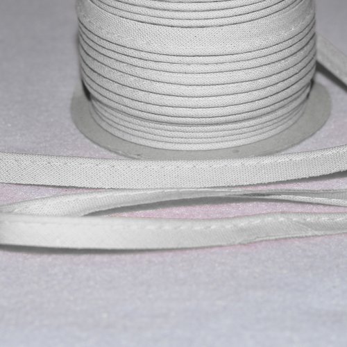 10 mm - passepoil coton blanc au mètre