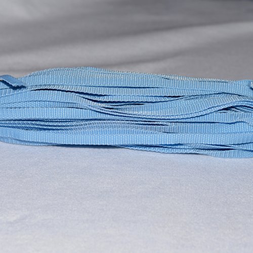 Sangle 10 mm - bleu pastel - polypropylene - coupe au mètre - qualité extra