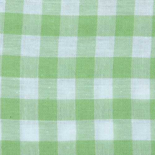 Tissu coton vichy vert pale grand carreau - coupe par 20 cms - Un