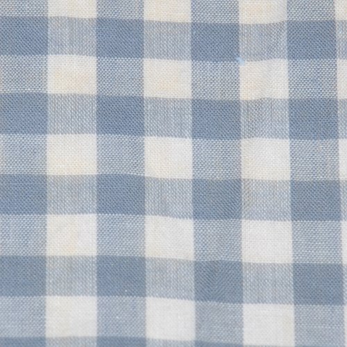 Tissu coton vichy gris grand carreau - coupe par 20 cms