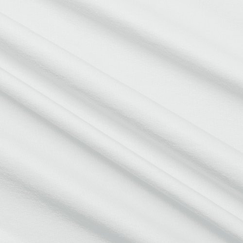 Tissu coton elasthanne, blanc - coupe par 20 cms