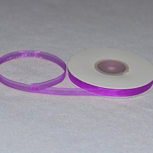 Ruban d'organza 6 mm - violet - coupe au mètre