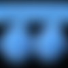 Ruban galon mini pompons 18mm - bleu ciel - coupe au mètre