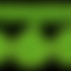 Ruban galon mini pompons 18mm - vert anis - coupe au mètre