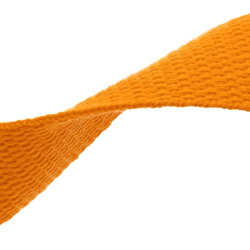Sangle polycoton 30 mm - polyester coton - coupe au mètre - de orange clair à vert anis