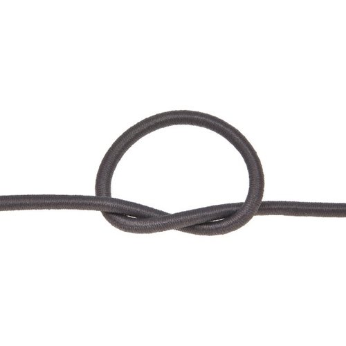 Cordon rond elastique gris graphite ø 2mm souple - coupe au mètre