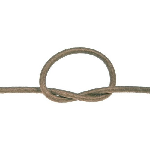 Cordon rond elastique beige foncé ø 2mm souple - coupe au mètre