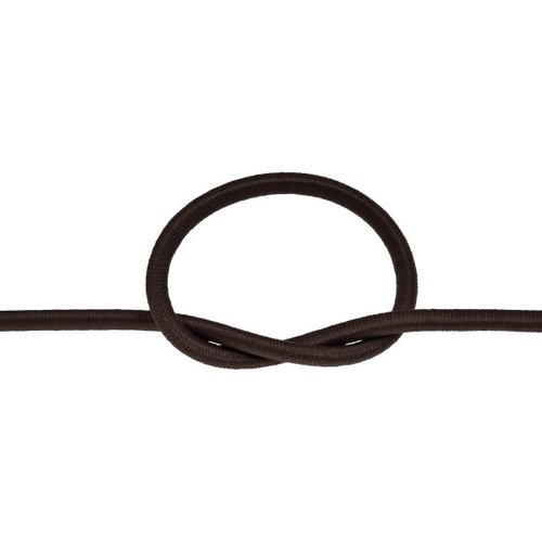Cordon rond elastique marron foncé ø 2mm souple - coupe au mètre