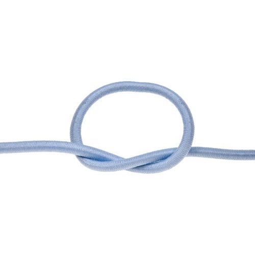 Cordon rond elastique bleu clair ø 2mm souple - coupe au mètre