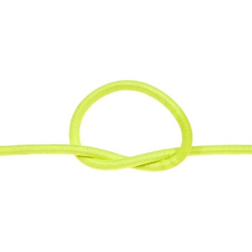 Cordon rond elastique vert fluo ø 2mm souple - coupe au mètre