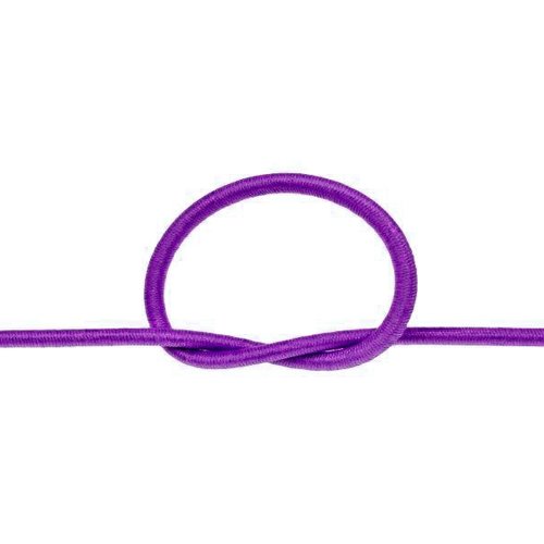 Cordon rond elastique violet ø 2mm souple - coupe au mètre
