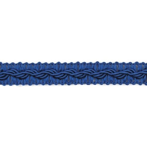 Ruban galon décoratif - bleu - largeur 12mm - coupe au mètre