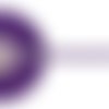 Ruban organza paillettes 12 mm - violet / argent - coupe au mètre