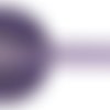 Ruban organza paillettes 25 mm - violet / argent - coupe au mètre