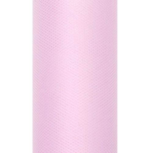 Bobine 9m tulle décoration mariage - rose pastel - largeur 15cms - mariage, décoration, baptême
