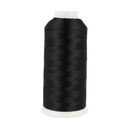 5000 yards - noir - cône de fil broderie - 100% polyester -120/d2 - 4850 mètres