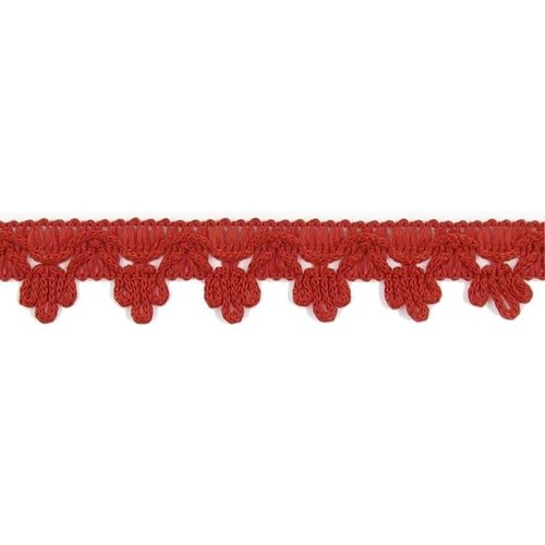 Ruban galon décoration fantaisie haute couture - rouge - largeur 18mm - coupe au mètre