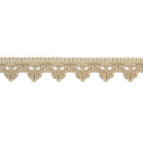 Ruban galon décoration fantaisie haute couture - beige clair - largeur 18mm - coupe au mètre