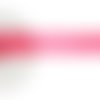 Ruban de satin 25 mm - rose bonbon gros pois blanc - coupe au mètre