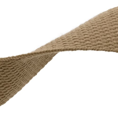 Sangle polycoton 30 mm - polyester coton - coupe au mètre - beige foncé