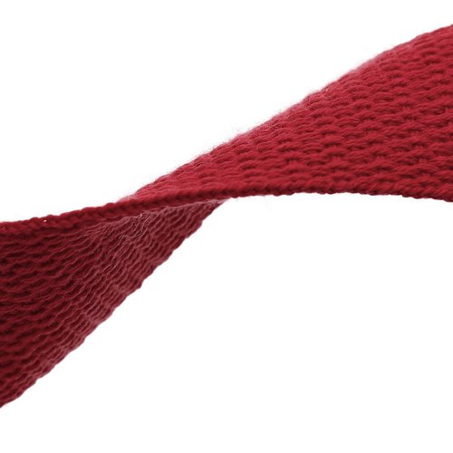 Sangle polycoton 30 mm - polyester coton - coupe au mètre - bordeaux