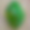 Pendentif en agate veinée - 57x36mm - forme calisson - coloris verts et turquoise