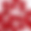 5 perles toupie en cristal 8mm - rouge