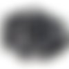 10 perles toupie en cristal 6mm - noir 