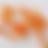25 perles toupie en cristal 3mm - orange 