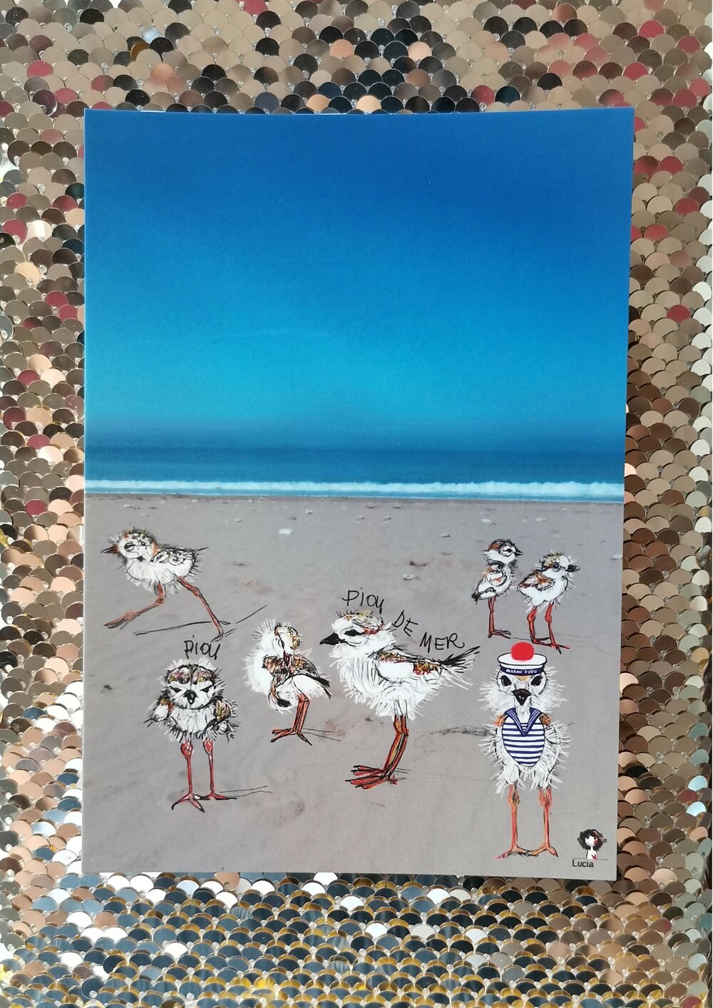 Carte Postale Oiseaux De Mer Un Grand Marche