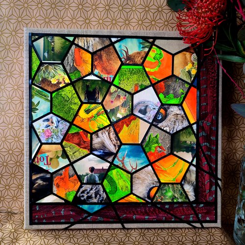 Collage géométrique « contro-natura 3 »