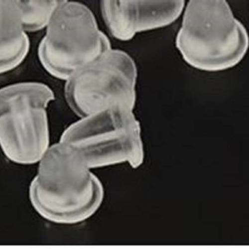 Lot de 200 embouts plastique souple boucles d/'oreilles 4mm
