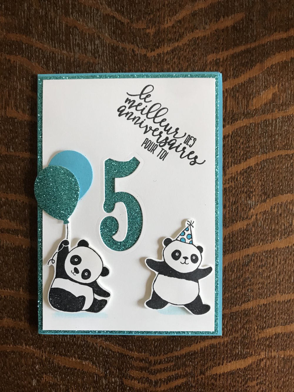 Carte D Anniversaire Pour Enfants Panda 5ans Un Grand Marche