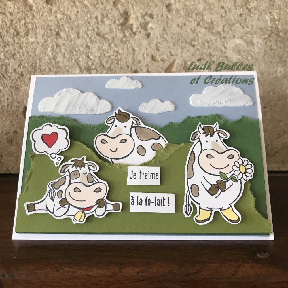 Carte Rigolote Vache Je T Aime A La Folait Et Son Enveloppe Assortie Un Grand Marche