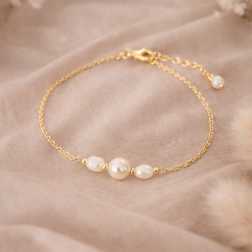 Bracelet mariée perles fines – bijou de mariage élégant et minimaliste- sirius