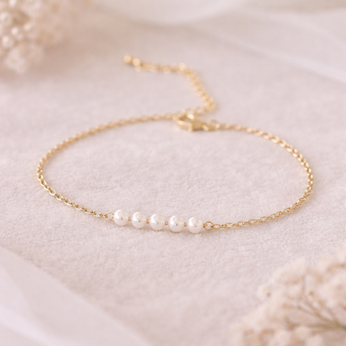 Bracelet perles fines mariage “murmure” – bijou délicat pour mariée