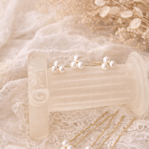 Lot de 5 pics à cheveux perles – bijou de chignon mariage élégant-perline