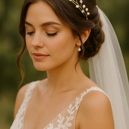 Le serre-tête bohème aux perles d’eau véritables-fontainebleau