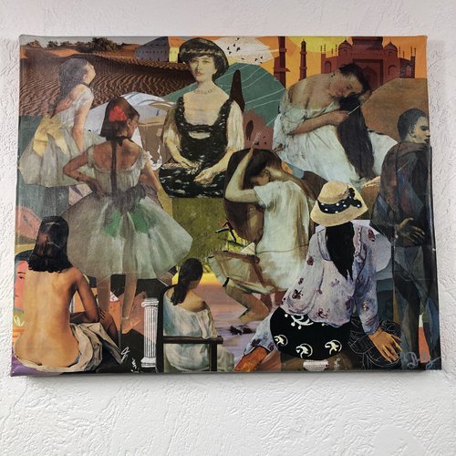 Tableaux collage  toile tendue 1366