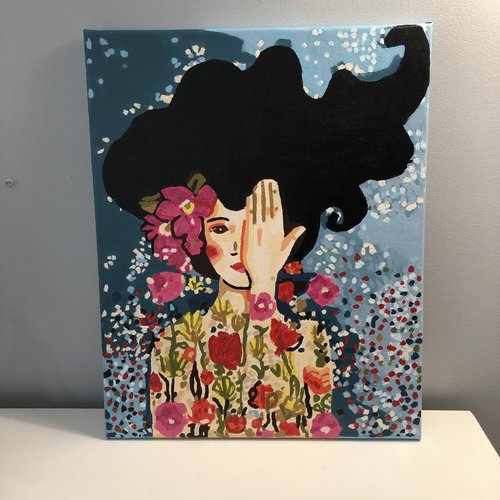 Tableau toile tendue peinture acrylique réf 8788